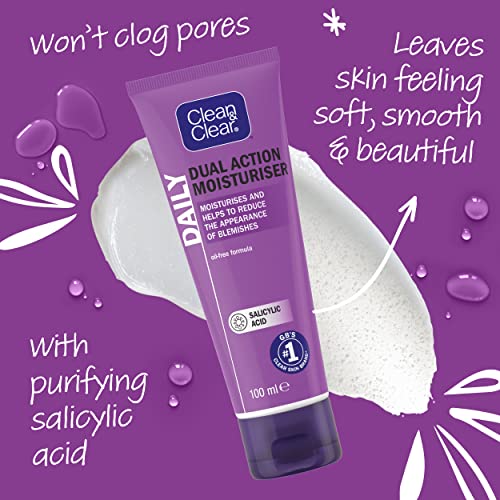 Clean & Clear Dual Action Moisturiser, 100ml - Image 5