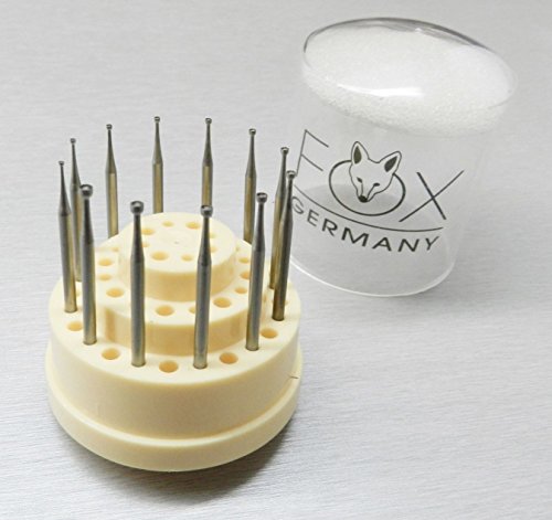 Set de 12 fresas Fox Burs copa concava 77b miniatura 2