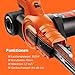 BLACK+DECKER 350W, 13mm Feilenschleifer mit 3 Schleifbändern & Staubsammelsystem, KA900E-QS