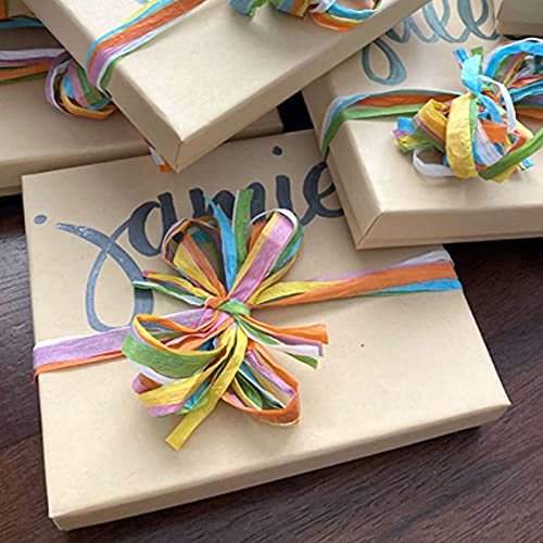 Jijacraft Raffia Ribbon,262 Feet Colored Raffia Paper Ribbon,6 Colored Raffia Paper Twine String Ribbon For Gift Wrapping,Craft,Diy Decoration (Pink) #TOP6