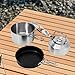 FytStycale Camping Cookware Set Kitchen Utensils Lightweight Easy to Clean Comfortable Fry Pan Camping Pot for Home Backpacking Picnic