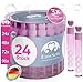 Produktbild EinsSein 24x Seifenblasen Hochzeit Lovegläschen Box rosa Wedding Bubbles gefüllt Vintage hochzeitsdeko Herz gastgeschenk tischdeko hochzeitsseifenblasen Candy bar luftblasen deko Flüssigkeit