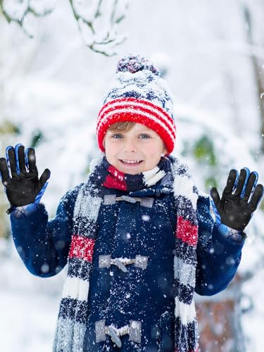 Image of Bencailor 3 Pairs Kids Ski Gloves Children Winter Gloves
