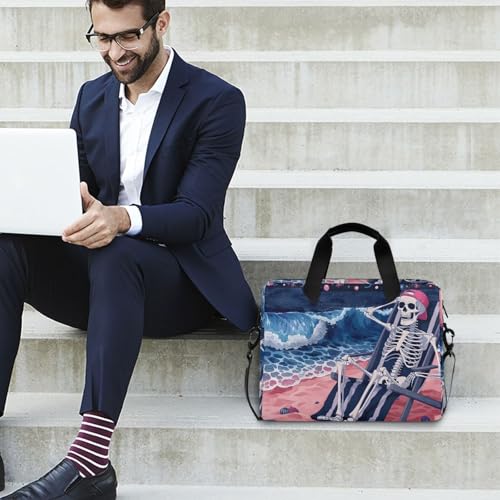 Maletín con estampado esqueleto para laptops 13-16 pulg miniatura 3
