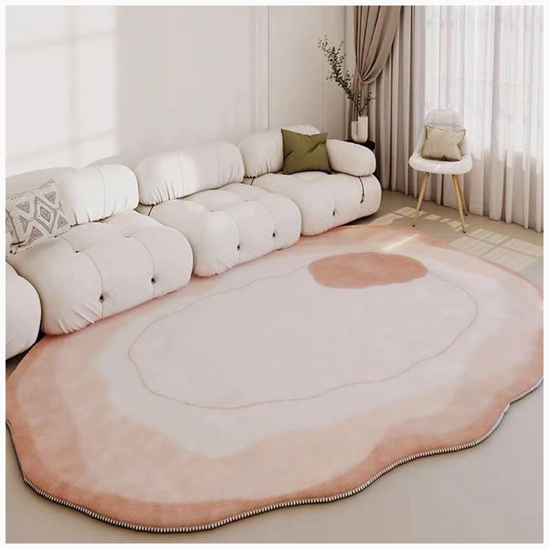 Tapis moderne doux asymétrique 80x120 imitation cachemire haute densité pour chambre