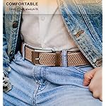 BULLIANT Belt for Men 2Pack,Mens Gift Stretch Braided Web Belt Elastic for Casual Golf Jeans,1 3/8" - Image 3
