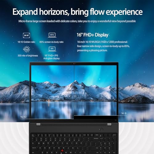 Image of Lenovo ThinkPad T16 Gen 2 Business Laptop Computer, 16 inch FHD+, 13th Gen Intel 10-Core i5-1335U (Beat i7-1255U), 40GB DDR4 RAM, 2TB PCIe SSD, WiFi 6E, BT 5.3, Windows 11 Pro, Tichang