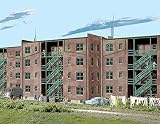 Walthers Cornerstone Series® N Scales Background Building - Kit Parkview Terrace Tuscan w/Dark G