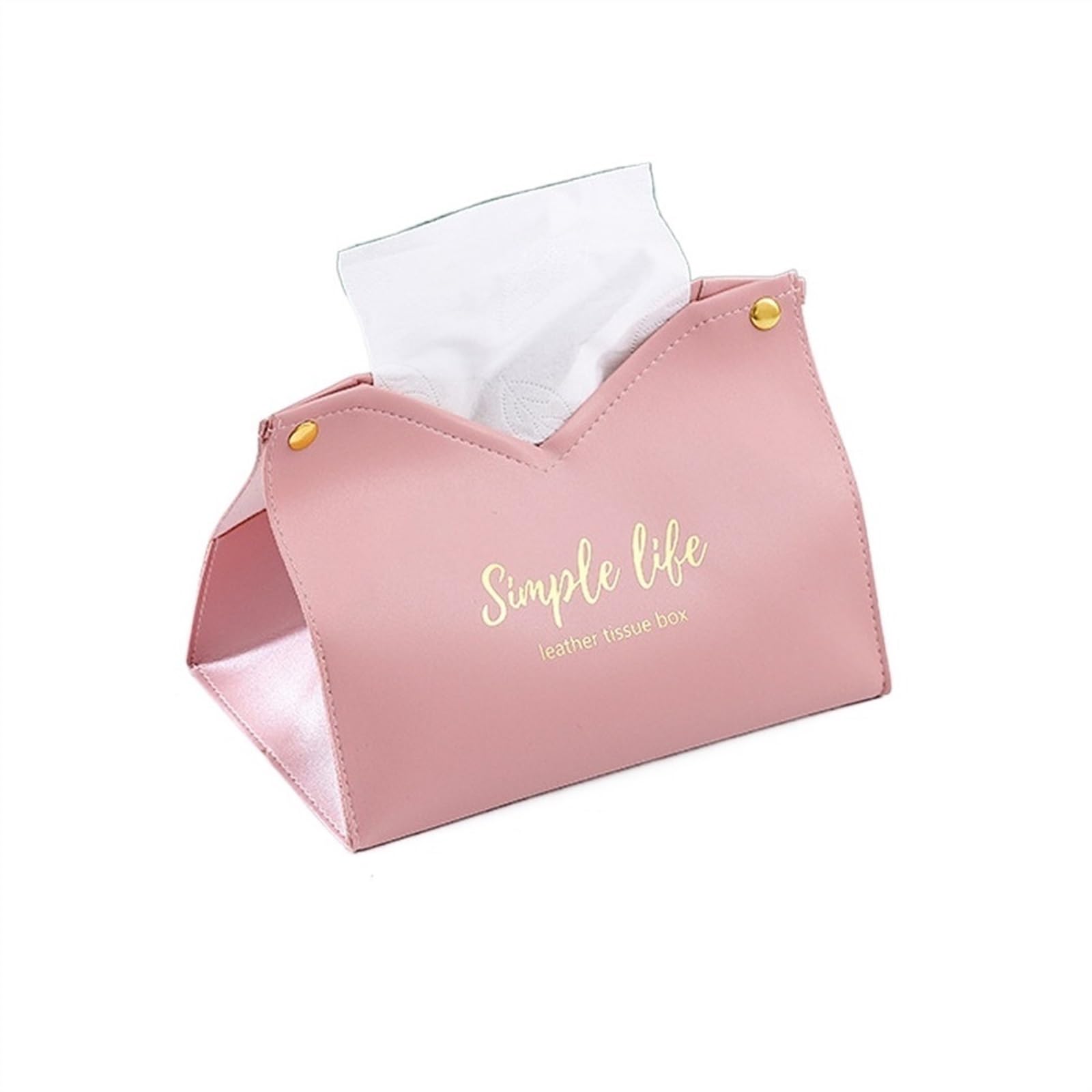 Tissue Holder Tissue Box Desktop Dispenser Napkin Holder Toilet Paper Container Bedroom Storage Facial Box Decor(Pink)
