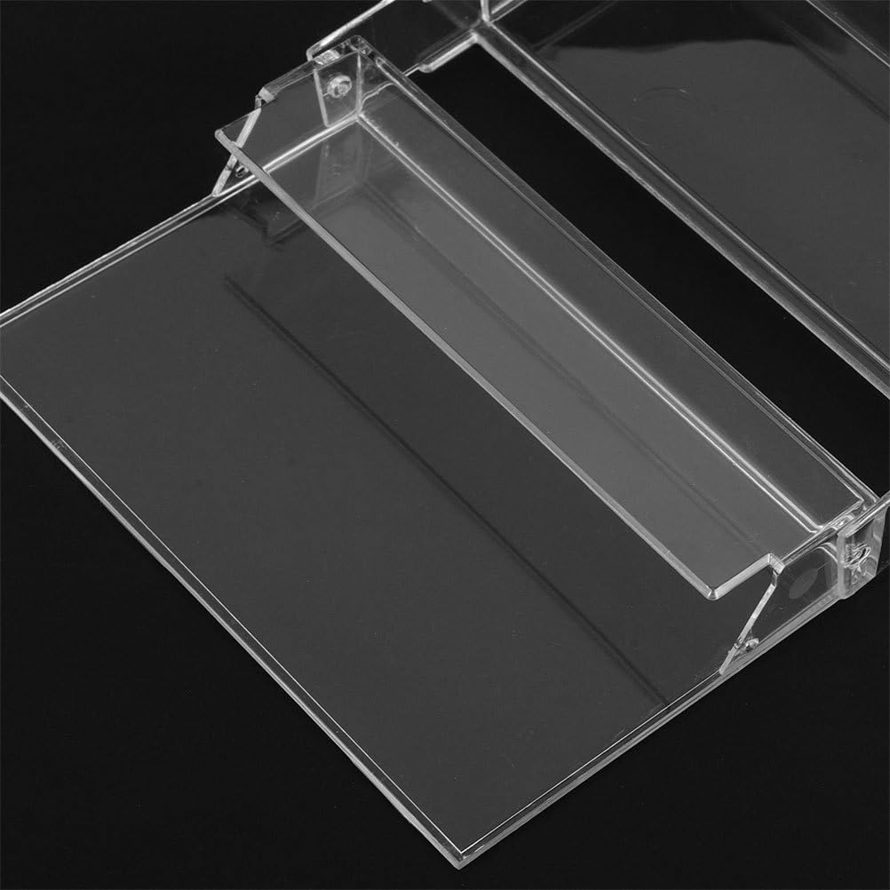 Vaguelly Transparent Plastic Cassette Tape Cases with Lid 4.25X2.75X0.63 Inch Audio Cassette Storage Box Set of 3 Retro Music Tape Holder Desktop Organizer - Image 4