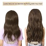 Clip in Hair Extensions Real Human Hair, Invisible Chocolate Brown Hair Extensions Clip ins for Short or Thin Hiar, Natural Remy Clip on Straight Hair Extensions 16inch 115g 7pcs - Image 5
