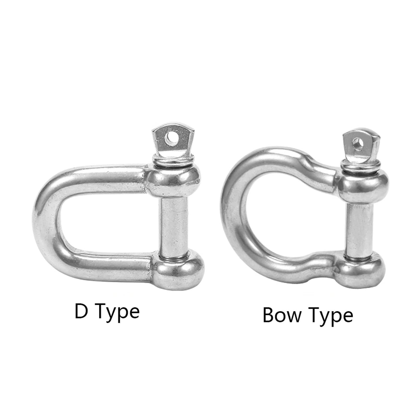 Lot Manilles Pivotantes Acier Inoxydable – Mousquetons Anneau Œillet + Anneau Fendu, Pour Chaînes, Bracelets, Gréement (10 Pièces)