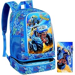 Uv Printing Flame Trucks 2-in-1 Backpack Blue
