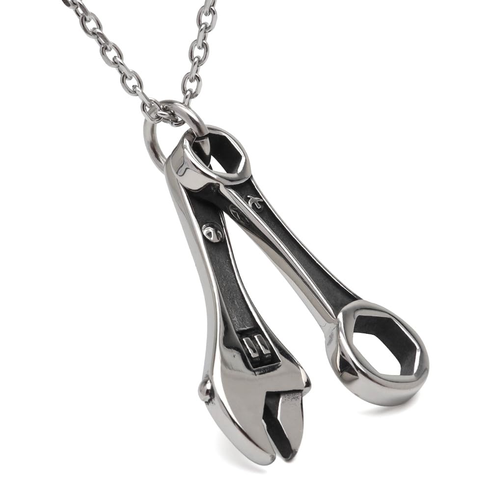 Amazon | [silver KYASYA] ステンレス 工具ネックレス スパナ レンチ