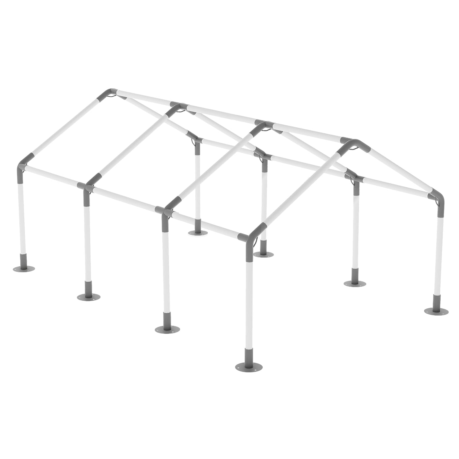 8 Leg Carport Kits，High Peak Canopy Fitting Kit with 1-3/8" ID, Galvanized Steel Carport Connectors, shed Frame kit DIY Project
