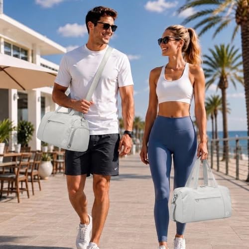 Image of PALAY Gym Duffle Bag Women Waterproof Travel Grey Charcoal