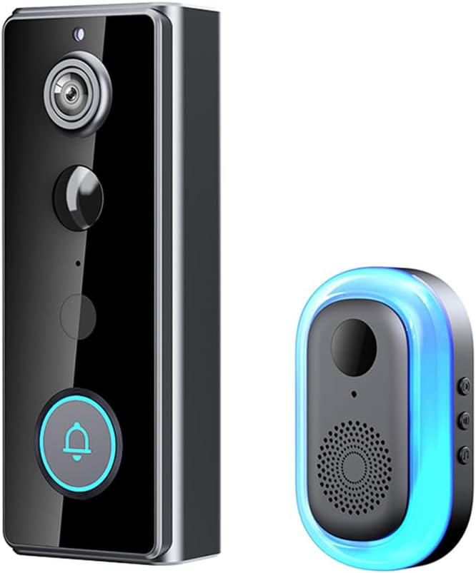 2K Wireless Video Doorbell Camera with Chime,No Monthly Fee,170° Ultra-Wide Angle View,IP66 Waterproof,Live View,Night Vision, 2-Way Audio,AI Human Detection,Battery Powered