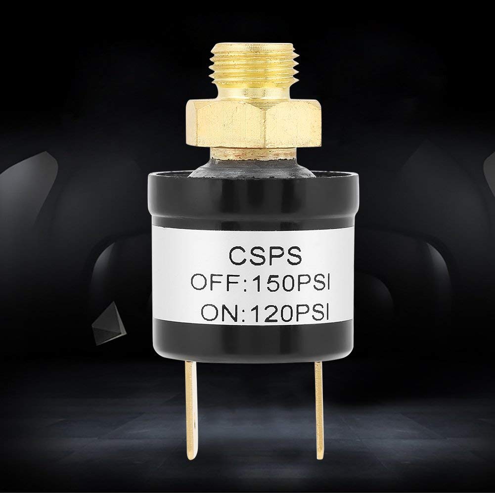 Pressure Switch 120-150 PSI Air Compressor Pressure Control Switch Valve 1/8" NPT Thread for Pneumatic Tools