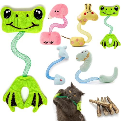 10 PCS Giochi per Gatti 2in1 - Bastoncini Erba Gatta,