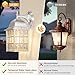 WIHTU Silver Exterior Lighting Fixtures Wall Mount, Dusk to Dawn Outdoor Porch Wall Lights, Sensor Wall Lantern Wall Lamp Set of 2, Waterproof Wall Sconce, Outside Lighting for Garage, Front Door