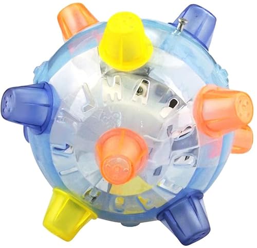 Coocar LED-Springball, Musik-Tanzball, Musik-Shaking, sensorische Entwicklungsaktivierung, frühes Lernspiel für Kinder und Kleinkinder, Haustier-Beißspielzeug Cover