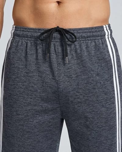 Image of Real Essentials Men's 5 Pack: 9 inch Dry-Fit Shorts - Athletic Gym, Workout, Basketball, Running, Casual Lounge Active Pockets