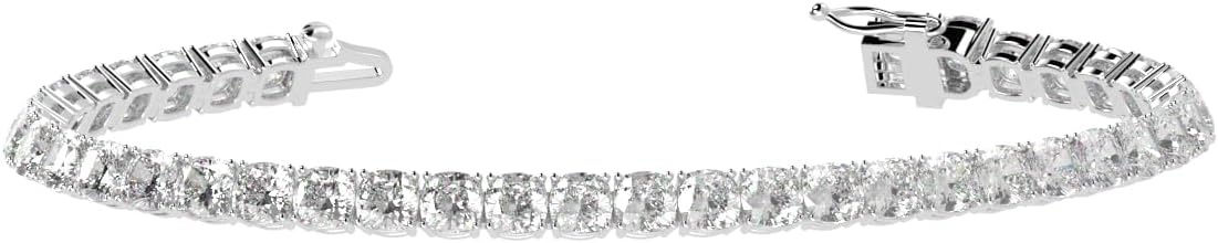 Houston Diamond District 2 to 28 Carat Lab Grown Diamond Classic Tennis Bracelet 4-Prong Setting for Women (E-F Color, VS2-SI1 Clarity)