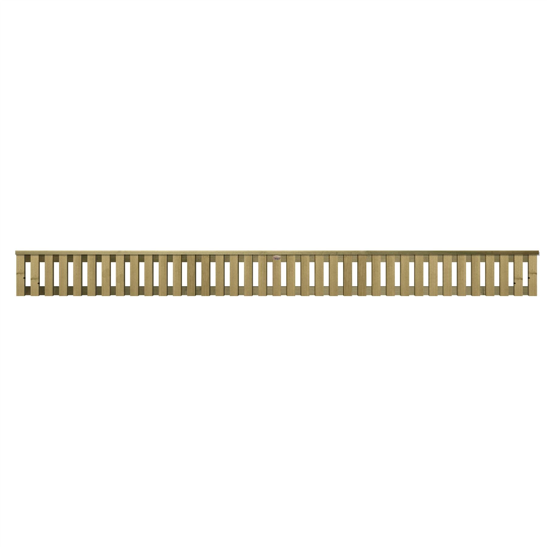 Premier Garden Supplies Pressure Treated (Tanalised) Premier Tuscany, 6Ft X 0.5Ft Fence Trellis Panel Wooden Vertical Slatted Screen | Decorative Lattice Privacy Topper Extension For Outdoor Living Space (Wide: 182.8Cm X High: 17Cm)