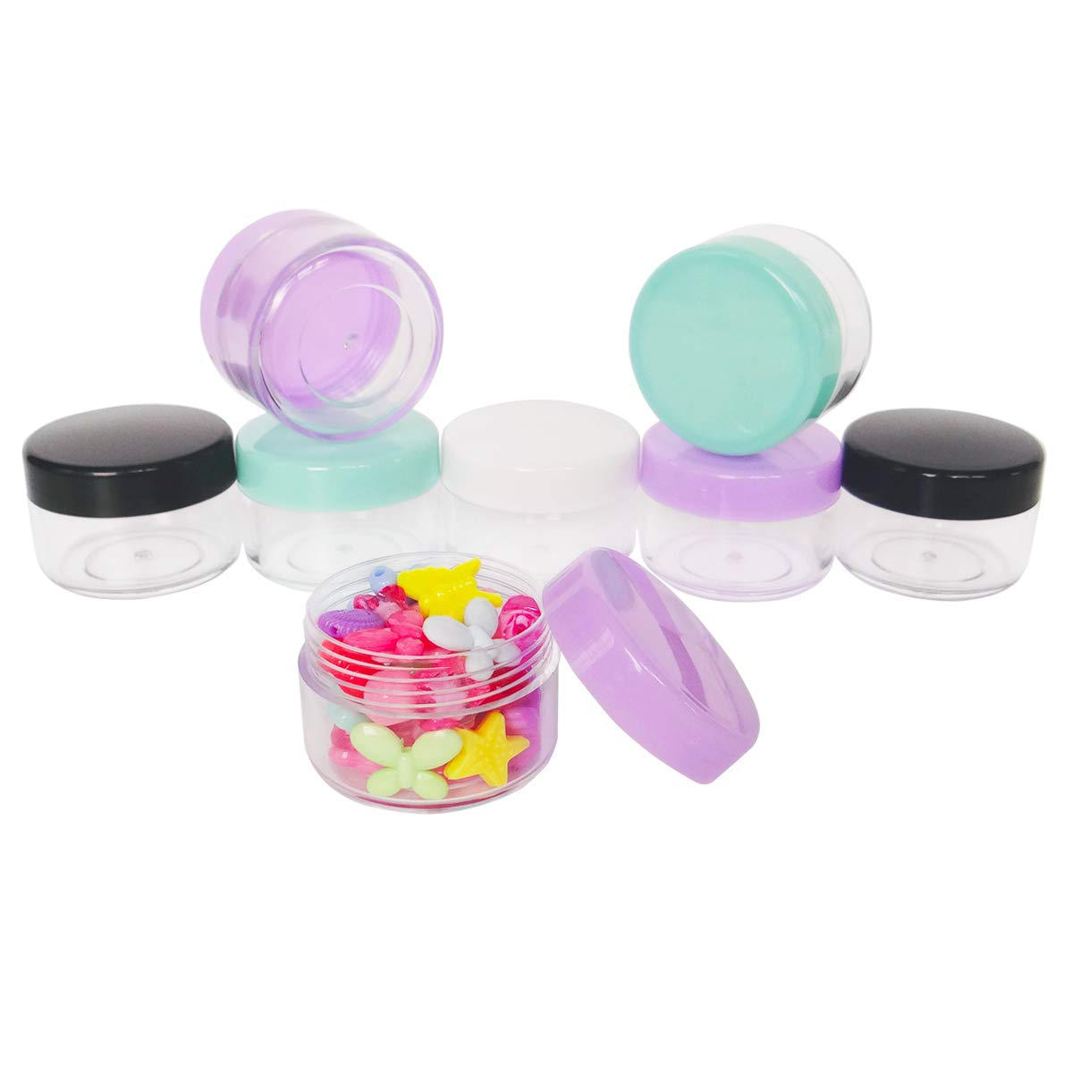 Wopanxye 12pcs 15ml Small Sample Jars, 15 Gram Empty Cosmetic Container, Travel Plastic Round Pot With Screw Cap Lid - Image 3