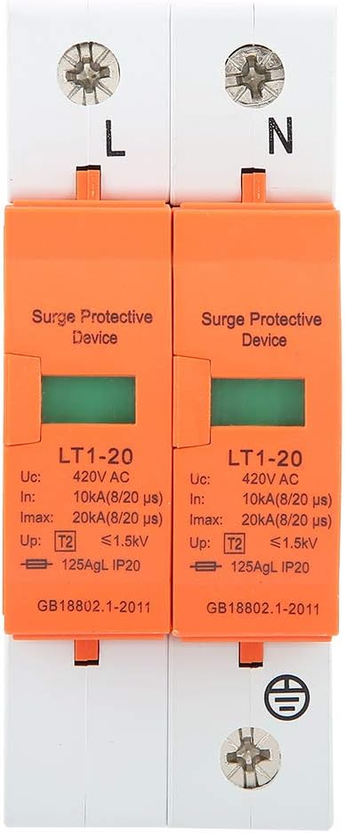 DEWIN Discharger Device 2P 10kA 20kA 420V AC Low Voltage Discharger Device Surge Protection Surge Protector Overvoltage Protection