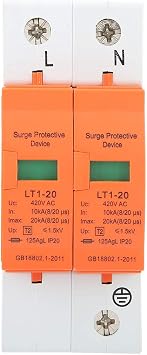 DEWIN Discharger Device 2P 10kA 20kA 420V AC Low Voltage Discharger Device Surge Protection Surge Protector Overvoltage Protection