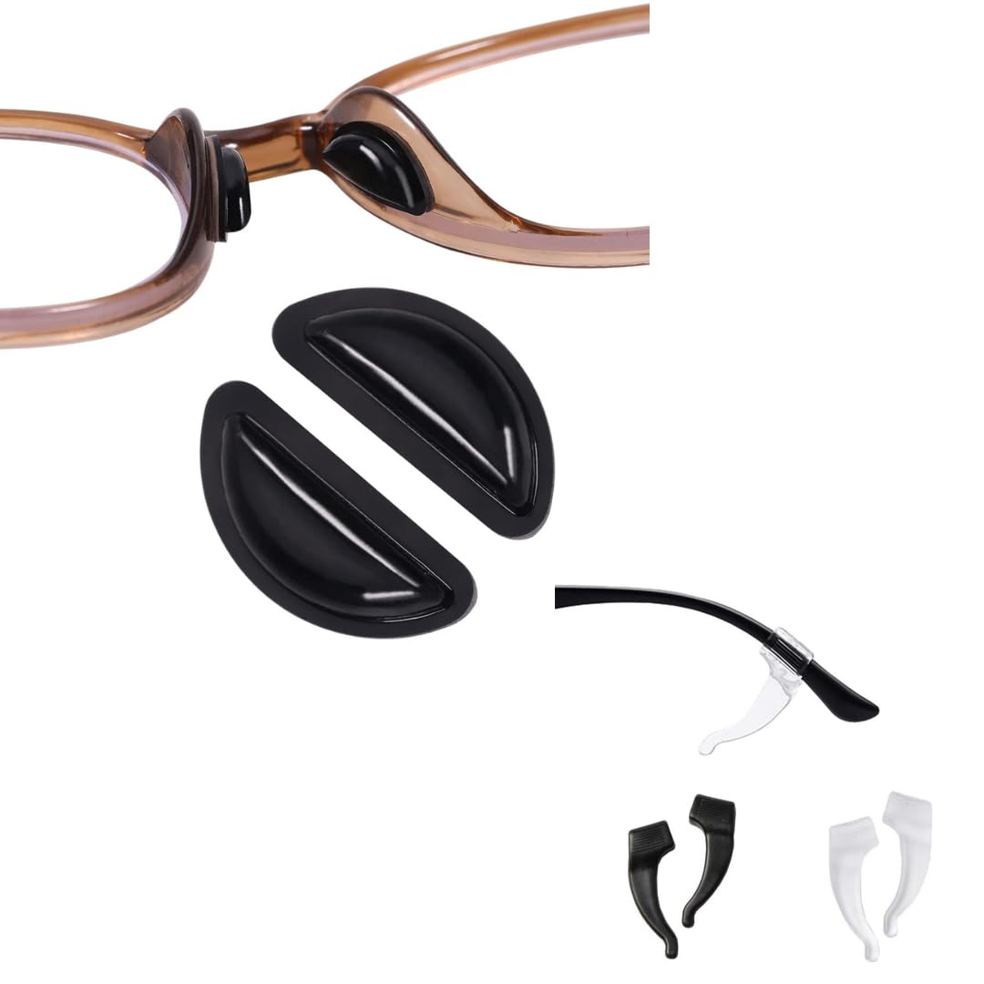 2 Pair of Black Adhesive Nose Pads for Eyeglasses, Anti-Slip Nose pads for Eyeglass, Durable Nose Pads for Glasses with Antislip Ear hook -Ear Grip-image-44