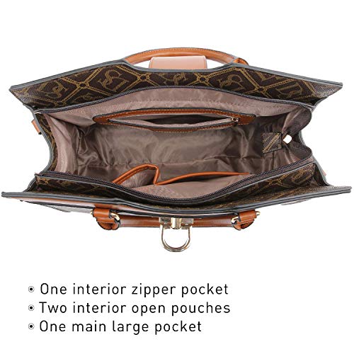 Dasein Handbags For Women Purses Monogram Satchel Purse Large Tote Ladies Handbag Shoulder Bags Top Handle Work Bag 2Pcs Set #TOP3