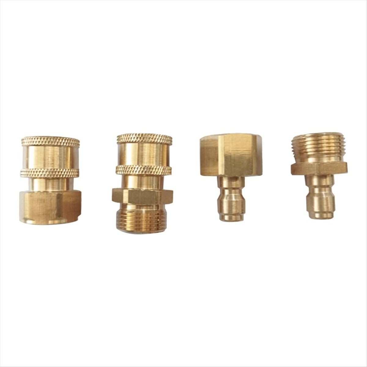 BPQiang 4Pcs M22-14mm to 1/4in Pressure Washer Adapter Set, Power Fittings Fast Connect Kit