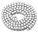 Halukakah Herren Goldkette Iced Out,5.5MM Herren Tenniskette Platin überzogen Weißgold Halsband Halskette 45cm,Labordiamant Zinken-Set,Geschenk für Ihn
