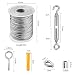 Cable de Acero Inoxidable 30M Cuerda de Alambre Kit Colgar Cables Tensores...