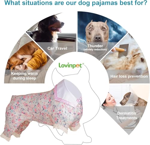 Pijama para perro grande LovinPet XL con estampado floral miniatura 4