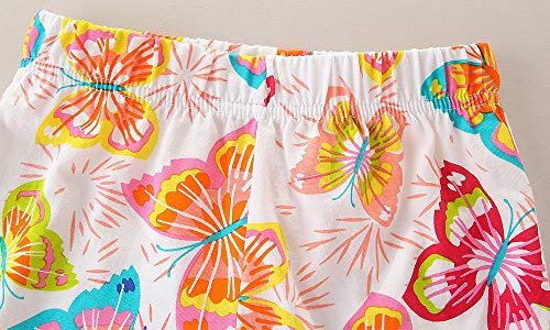 Image of Bumeex Toddler Girls Summer Outfit Cotton Top and Shorts Clothing Set