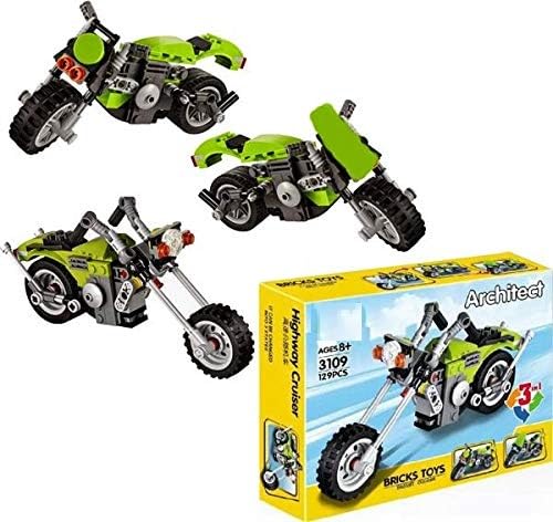 Bestie toys Architect Series 3 in 1 Harley Cruiser Building Block Brick Educational DIY Toys for Kids - (129 Brick Pieces) (B0DDYBBYTH) Amazon Price History, Amazon Price Tracker