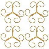 4 Stück Pflanzenstütze Monstera Pflanzenhalter Staudenhalter Gold Pflanzen Stütze Wiederverwendbarer Plant Support Zur Unterstützung für Zimmerpflanzen Blumen Hortensien Rosen Stauden