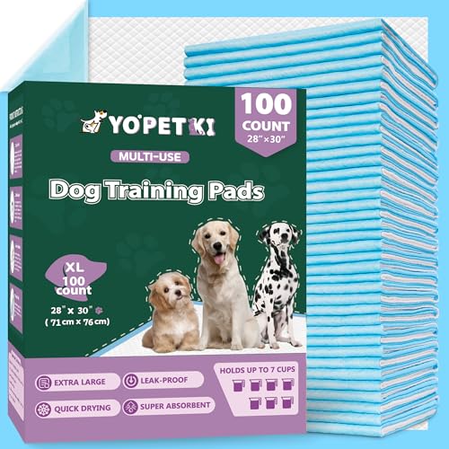 Image of Dog Pee Pads Extra Large 28 inchx 30 inch 100 Count, Puppy Pads XL 100 Pack Leak-Proof XLarge Pee Pads for Dogs, Super Absorbent & Quick-Dry Disposable Pet Potty Training Pads for Dogs, Puppies, Doggy