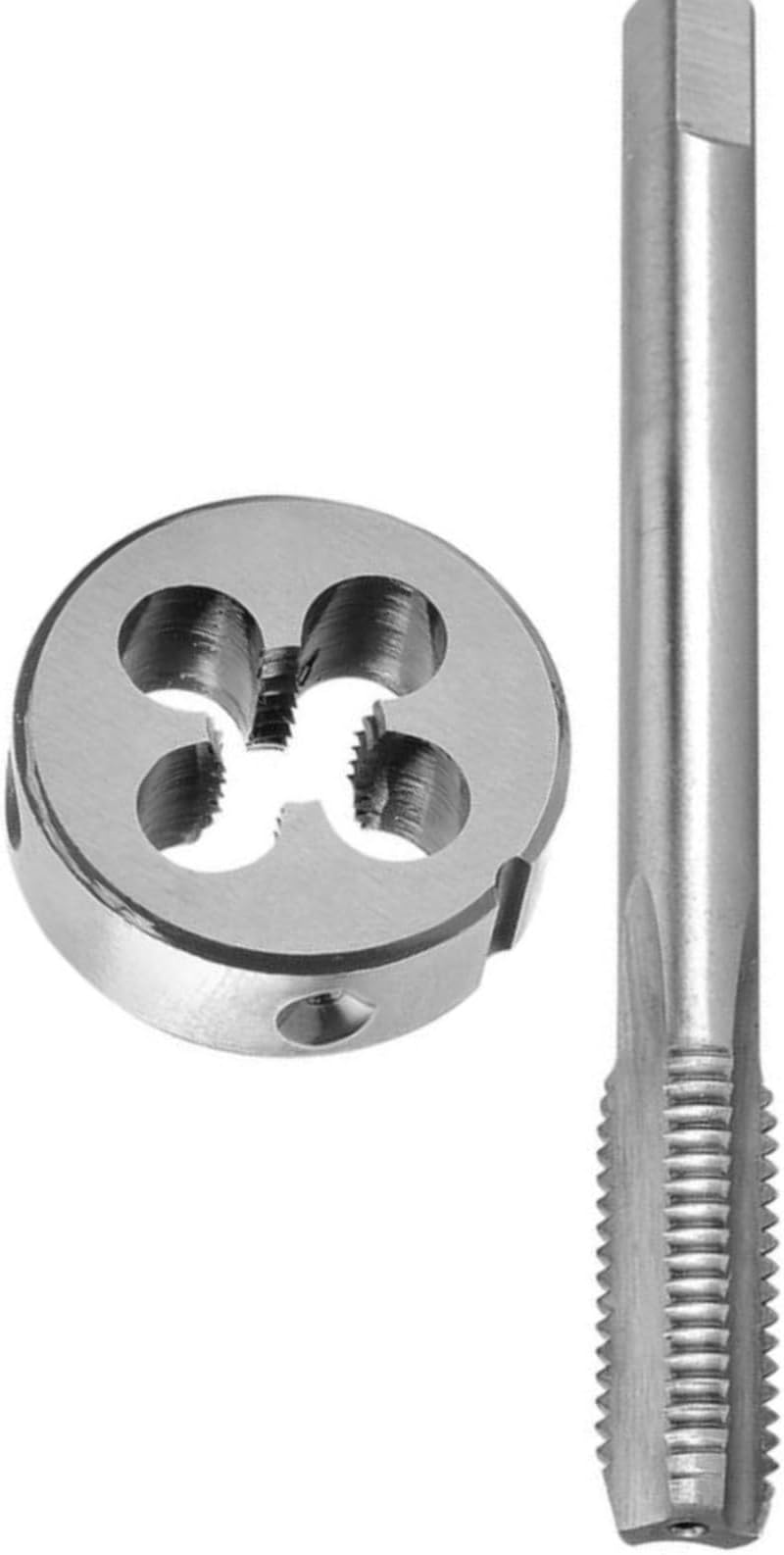 M8 × 1mm Metric Thread Tap and Die Set - High-Speed Steel Tapping Tools for Metal Machining