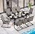 Sophia & William Patio Dining Set 9 Pieces Patio Furniture Set,Patio Set with 8 C Spring Motion Chairs and 1 Expandable 6-8 Person Metal Dining Table for Outdoor Lawn Garden Pool