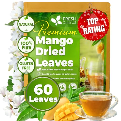 FreshDrinkUS Dried Mango Whole Leaves