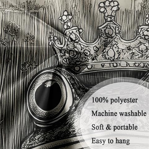 Miniatura 6 de JAWO Funny Frog Shower Curtain, Cute Retro Bathroom Decor Rustic Farmhouse Waterproof Fabric Shower Curtain Set with Hooks, 69X70 Inch