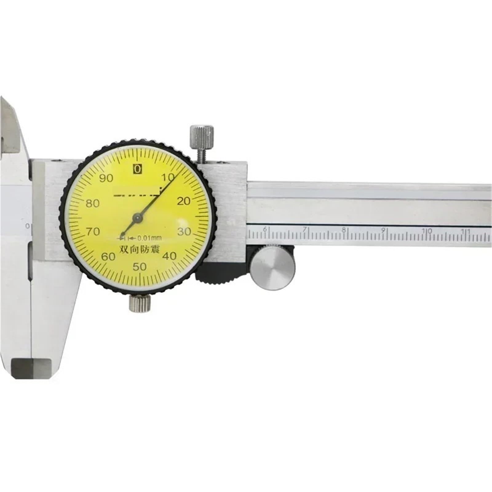 OGQNPJJCJ 150mm 6 Inch Precision Dial Caliper Dial Vernier Caliper Micrometer Gauge Dial Caliper 0.01mm
