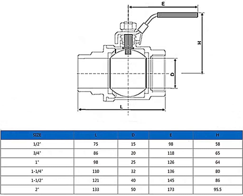 Valvola a sfera pipe t port, valvola deviatrice pe Valvola a sfera a tre vie, deviatori doccia, 1 valvola a sfera a tre vie 1/4" 3/8" 1/2" 3/4" 1", valvola a sfera a tre vie tipo L in acciaio inossida