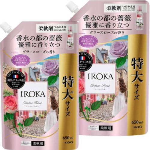 【まとめ買い】イロカ IROKA グラースローズの香り つめかえ 650ml × 2個 新香調