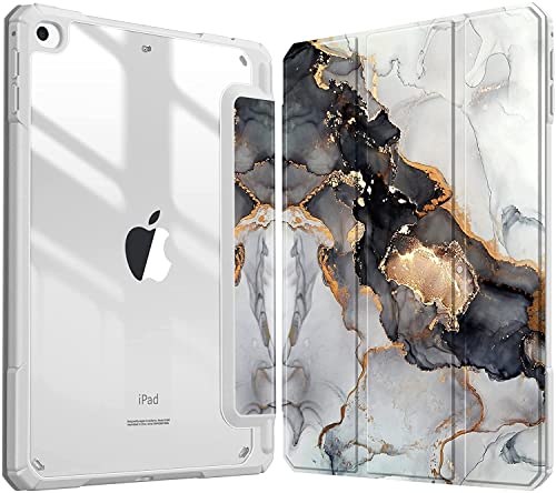 Image of SwooK Hybrid Case for 7.9 inch iPad Mini 5 /4 - Clear Back Shell Flip Cover (Cloudy)