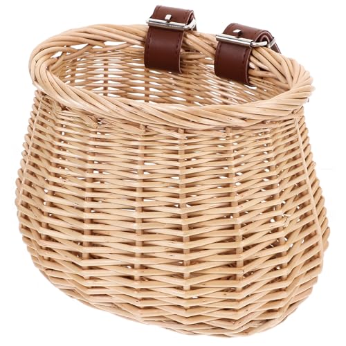 Panier de vélo en osier tressé Healvian résistant pour fille garçon